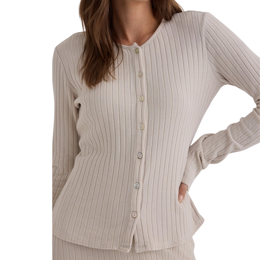 LONG SLEEVE CARDIGAN MOON STONE