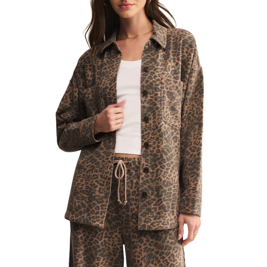 ALL DAY LEOPARD JACKET DESERT TAN