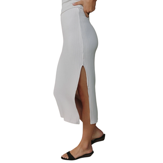 CLEAN WAIST KNIT SKIRT MOON STONE