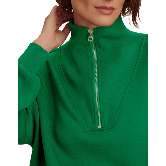 HAWLEY HALF ZIP SWEATSHIRT VERDANT GREEN