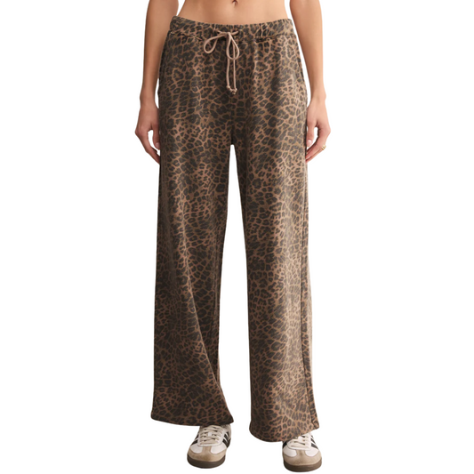 HUNTER LEOPARD KNIT PANT DESERT TAN