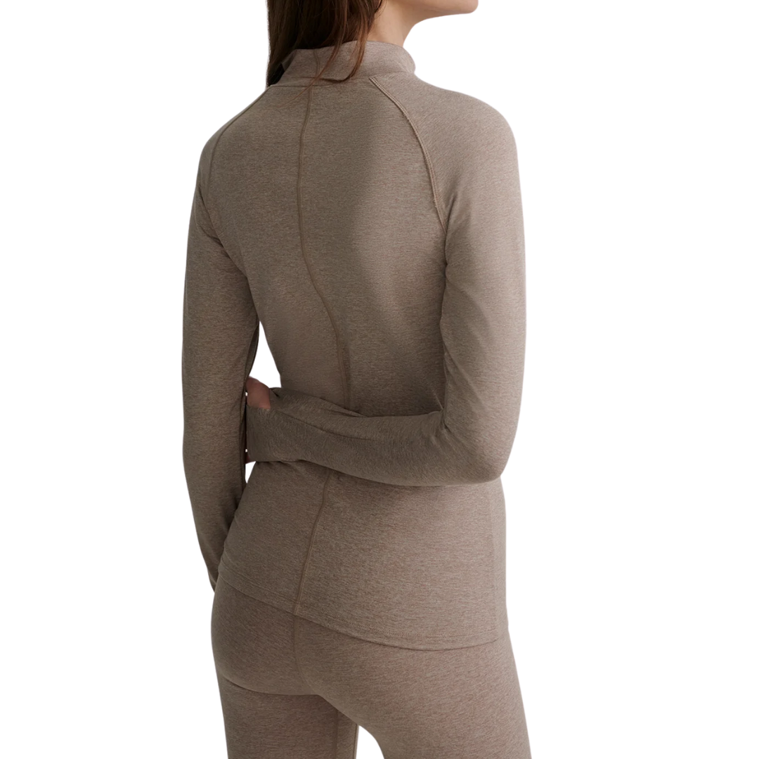 ALWAYS WARM TOP TAUPE MARL