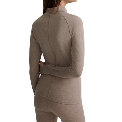 ALWAYS WARM TOP TAUPE MARL