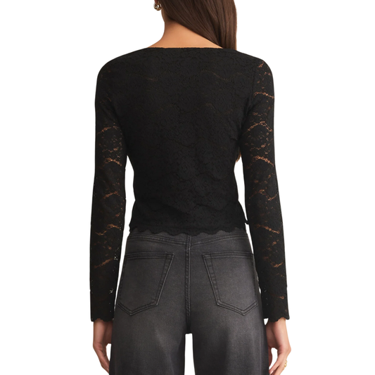 AURORA LACE TOP BLACK