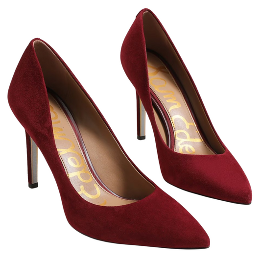 HAZEL PUMP FRENCH MERLOT SUEDE