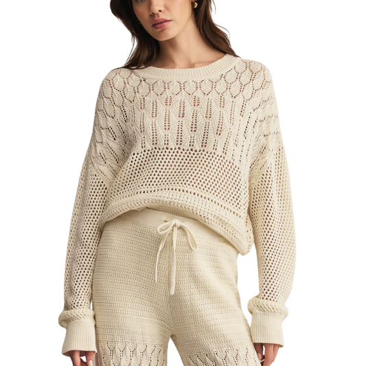 RUE CROCHET SWEATER SEASALT