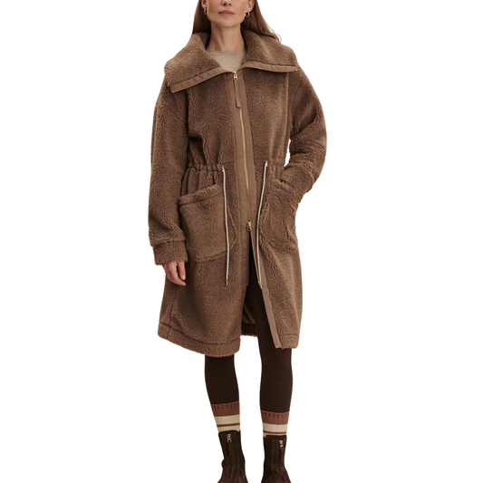 LOGAN SHERPA COAT ASH TAUPE