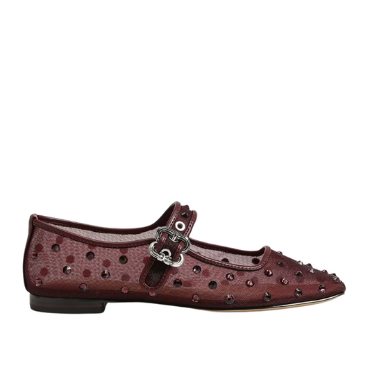 MICHAELA SHINE BALLET FLAT MERLOT