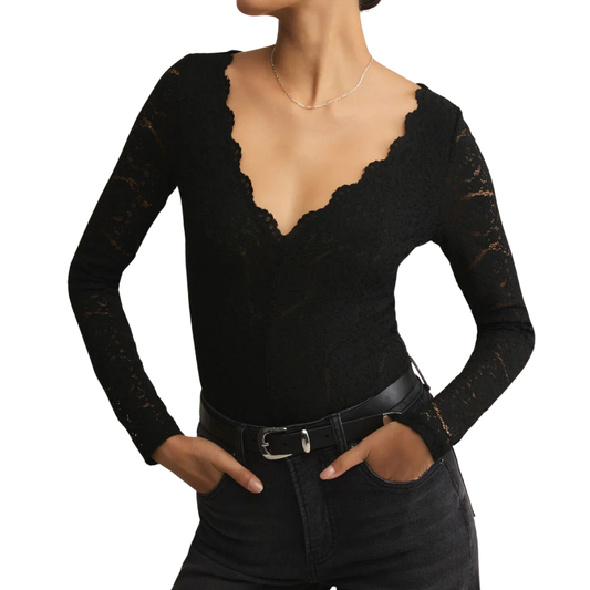 NIGHTFALL LACE BODYSUIT BLACK