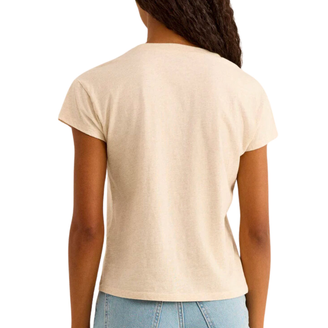 MODERN SLUB TEE LIGHT OATMEAL HEATHER