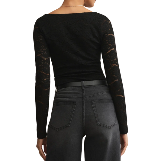 NIGHTFALL LACE BODYSUIT BLACK