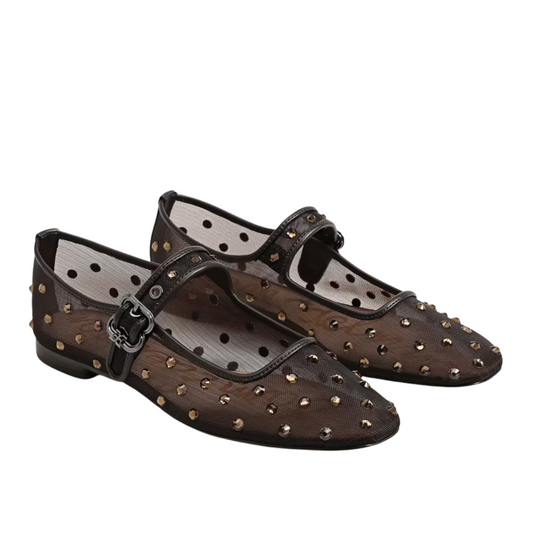 MICHAELA SHINE BALLET FLAT CAFE
