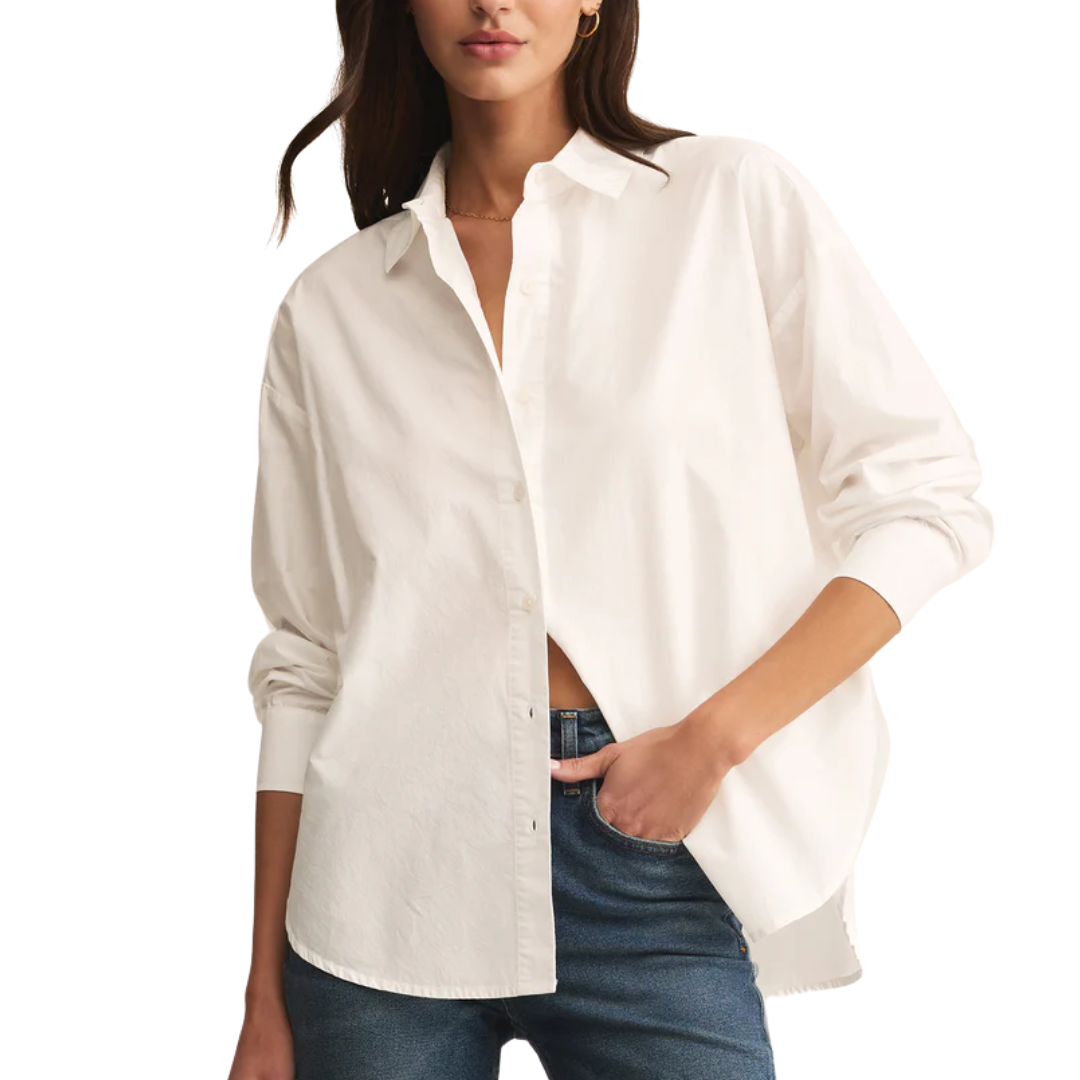 ELEVATED POPLIN SHIRT WHITE