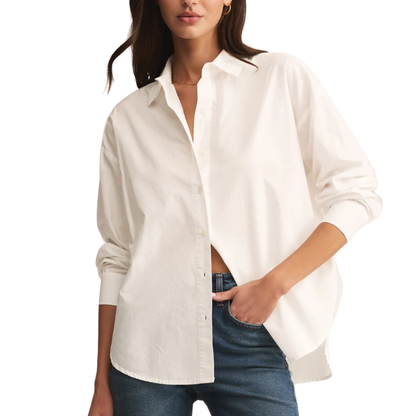 ELEVATED POPLIN SHIRT WHITE