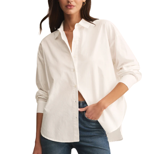 ELEVATED POPLIN SHIRT WHITE