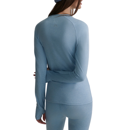 ALWAYS WARM CREW NECK TOP BLUE