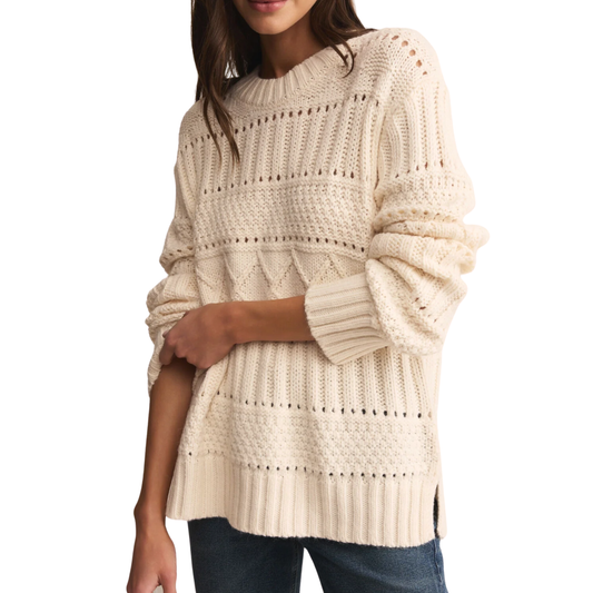 CENTO CABLE SWEATER WARM WHITE