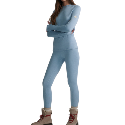 ALWAYS WARM CREW NECK TOP BLUE