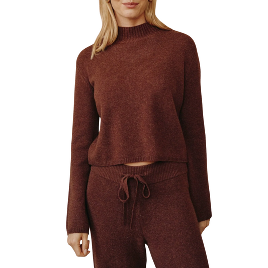 MODERN NECK SWEATER RED OAK