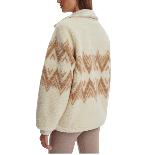 HENDRICK HALF ZIP SHERPA EGRET