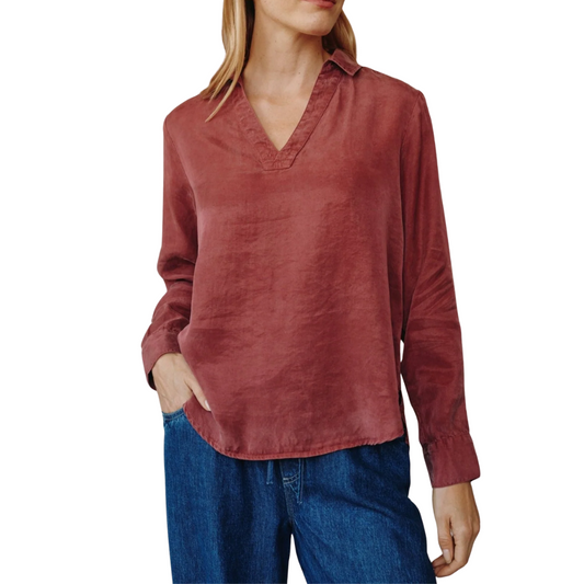 CLEAN FRONT PULLOVER RUBY DUSK