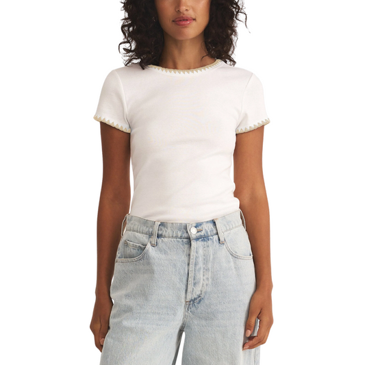 CASSIS RIB TEE WHITE