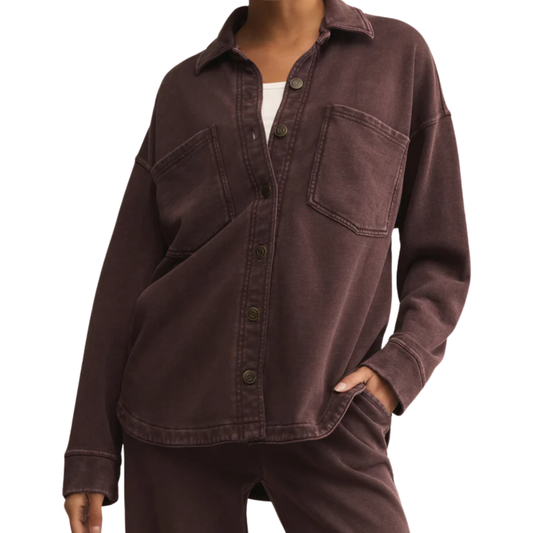 ALL DAY KNIT JACKET CHOCOLATE CHERRY