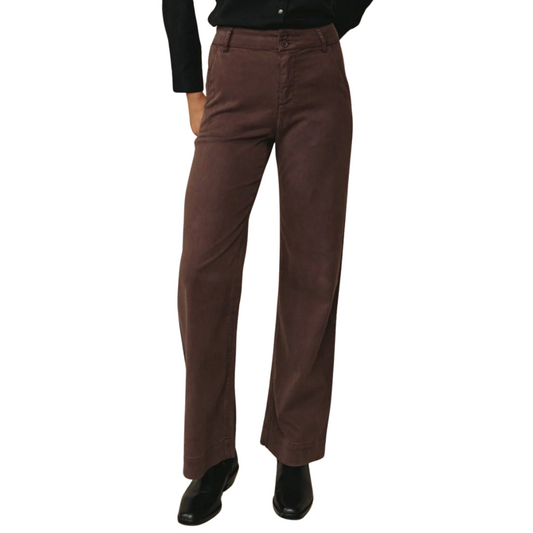 SYDNEY WIDE LEG PANT CHESTNUT BROWN