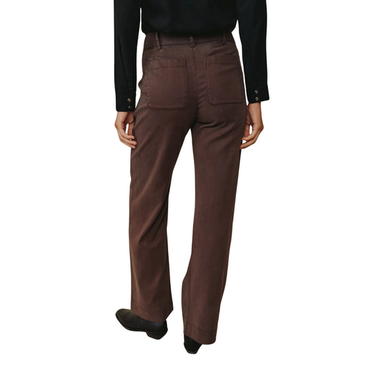 SYDNEY WIDE LEG PANT CHESTNUT BROWN