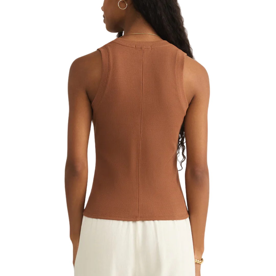 SIRENA RIB TANK TOP TEAKWOOD