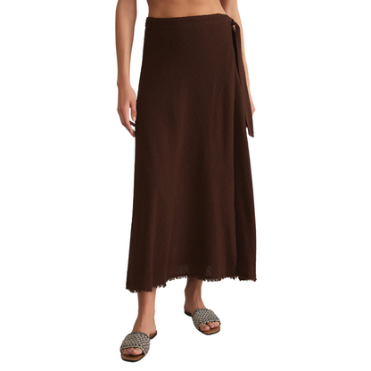 SALERNO WRAP MIDI SKIRT LAVA ROCK