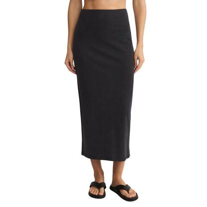 GAIL MIDI SKIRT BLACK