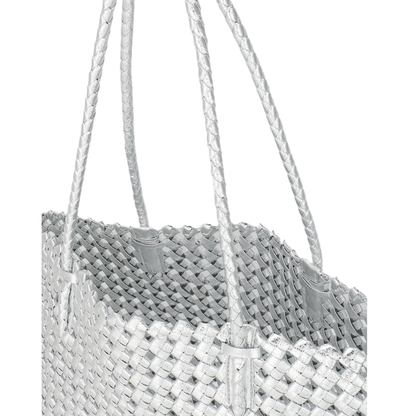 MARNI WOVEN TOTE SILVER