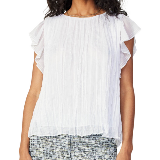 FLUTTER CRINKLE TOP WHITE