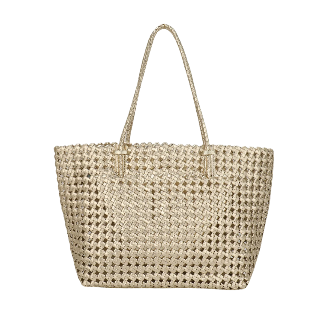 MARNI WOVEN TOTE PLATINUM