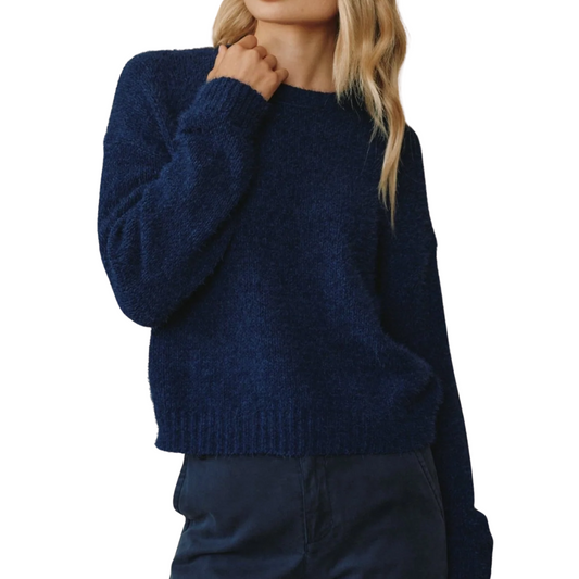 DROP SHOULDER SWEATER ECLIPSE BLUE