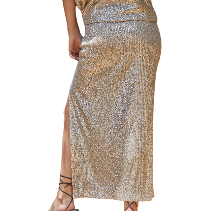 PREMIERE NIGHT SKIRT GOLD/SILVER