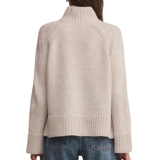 EMERGE FUNNEL NECK SWEATER TURTLE DOVE