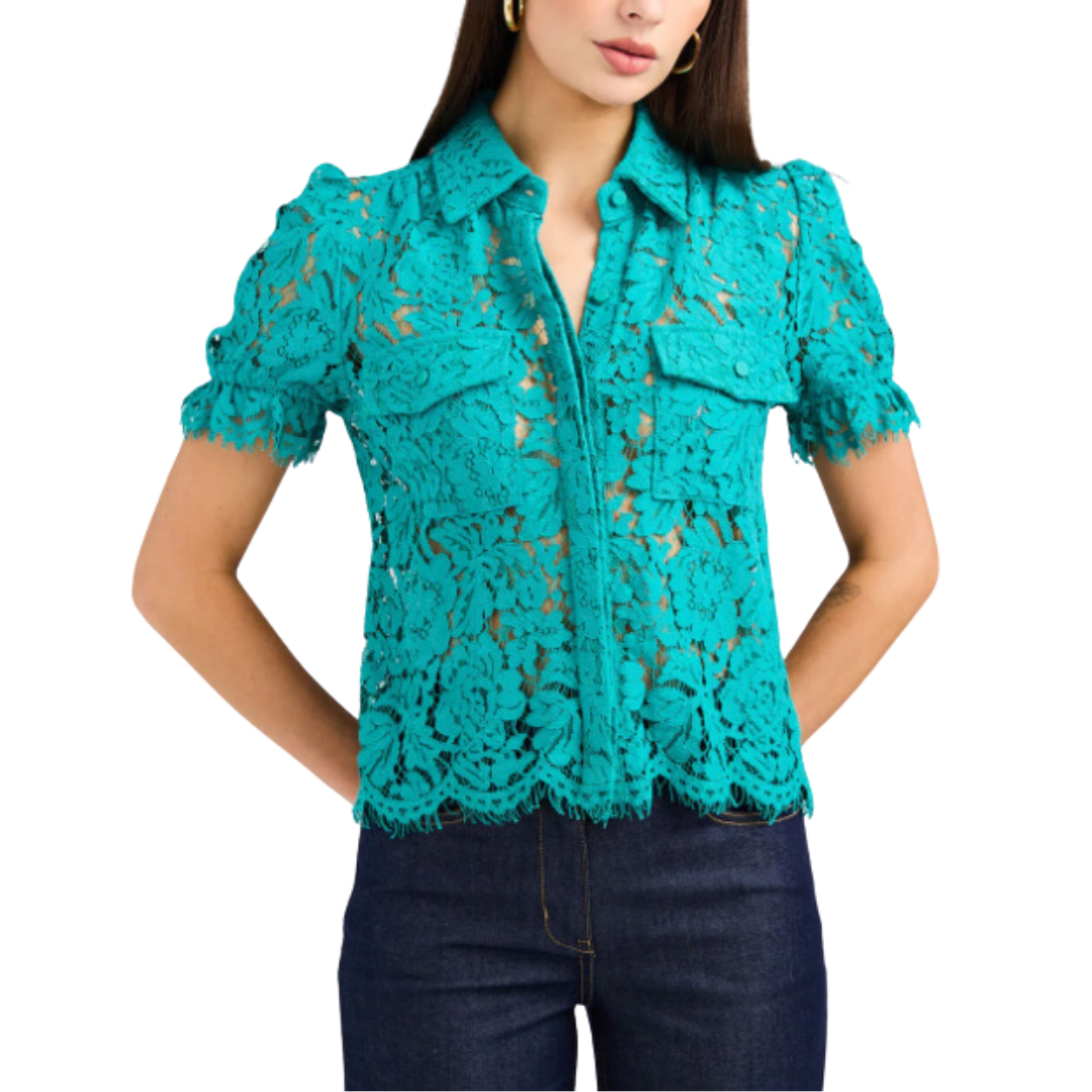 MINA LACE SHIRT TOPAZ