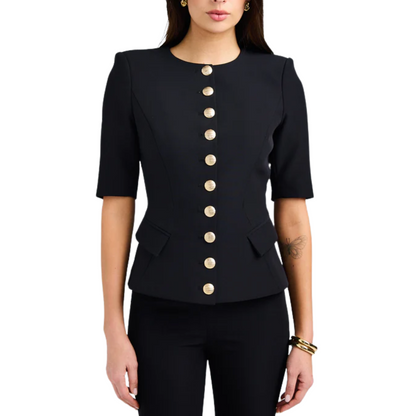 ADRIANA CREPE JACKET BLACK