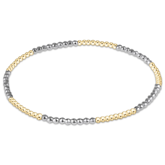 BLISSFUL PATTERN 2MM SILVER FACETED HEMATITE