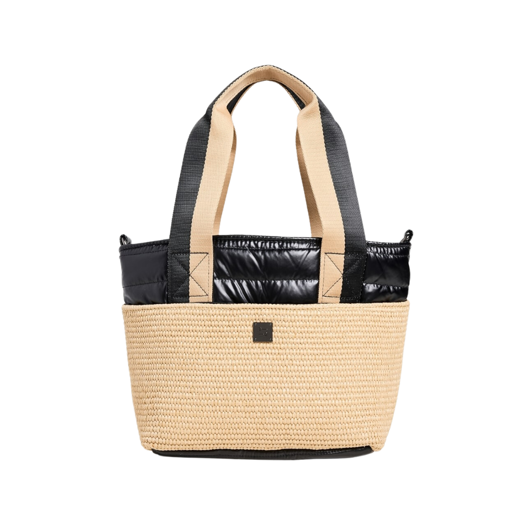 HIGHLINE BAG DUNE RAFFIA/PEARL BLACK