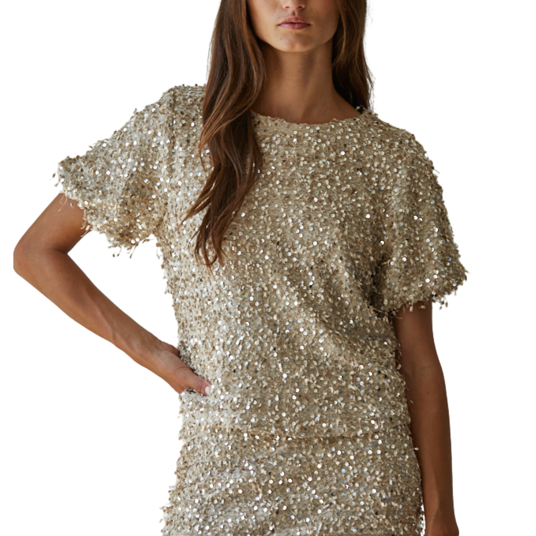 SEQUIN TOP GOLD