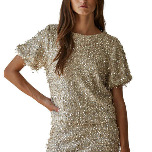 SEQUIN TOP GOLD