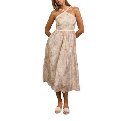 PAISLEY HALTER NECK DRESS