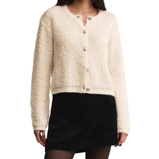 MAXIE FLUFFY CARDIGAN WINTER WHITE