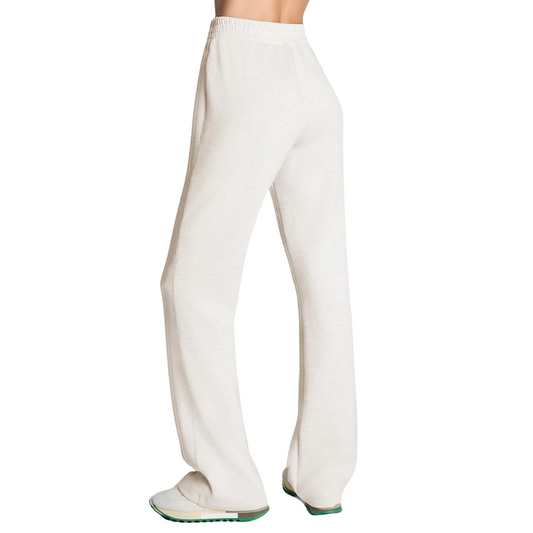 AIRESSENTIALS BRUSHED FLARE PANT HEATHER CREAM