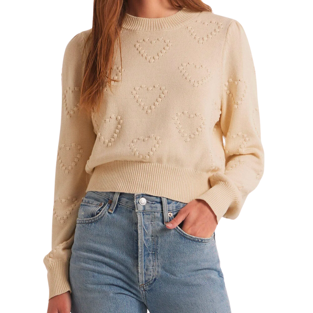 ALL YOU NEED IS LOVE SWEATER SANDSTONE