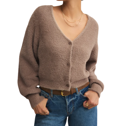 SADIRA FLUFFY CARDIGSN MOONLIGHT