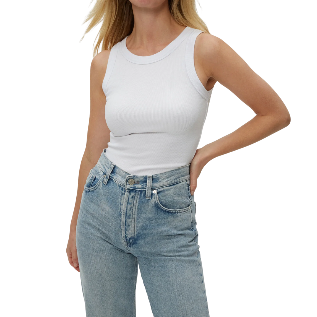 HALLEY RUCHED TANK TOP WHITE